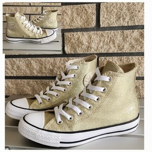 Converse Metallic Gold |Chuck Taylor All Star | High-Top Sneakers Size 6
